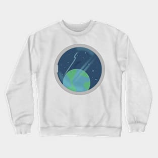 On my way, earth from space Crewneck Sweatshirt